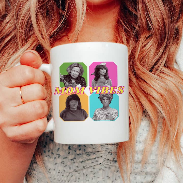 House Of Rodan - Wholesale Coffee Mug - Mom Vibes 90's - Funny Mama Mother's Day Coffee Mug