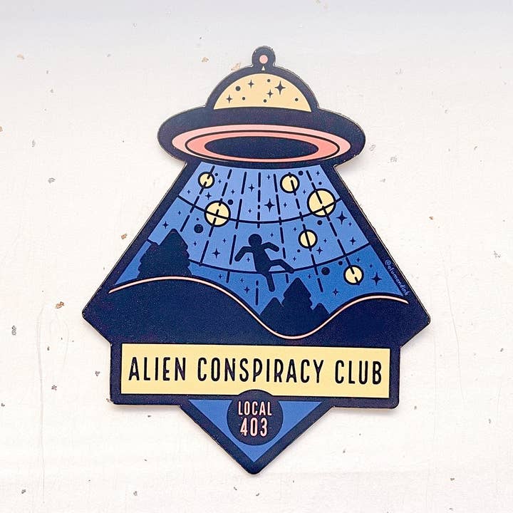 Alien Conspiracy Club magnet for engroshandel hos Alum and Ink