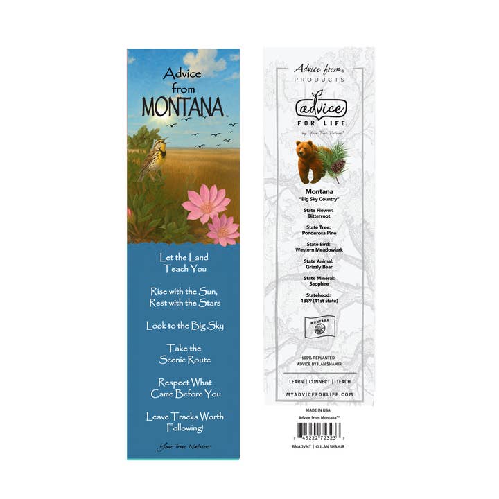 Advice Montana-Laminated Bookmark for wholesale by Advice for Life by Your True Nature