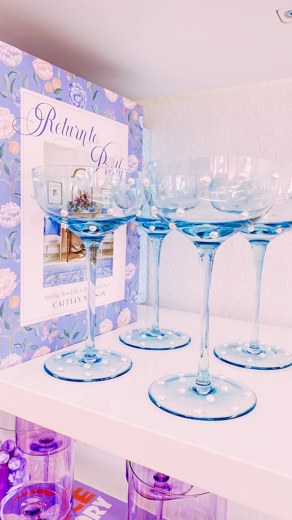 Presley Paige - Wholesale Cocktail/Liquor Glass - Becca Blue Pearl Coupe 3