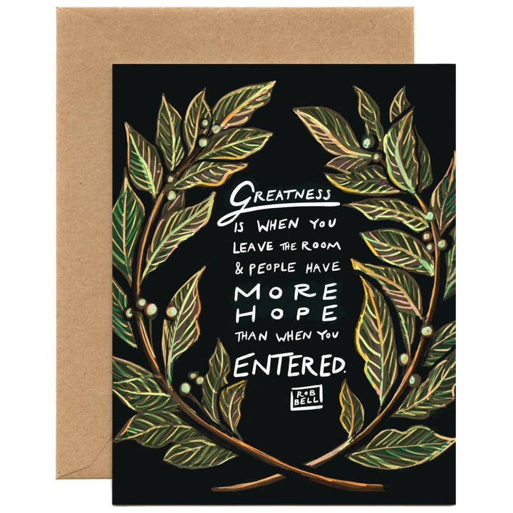 Greatness Is When for wholesale by Tiny and Snail