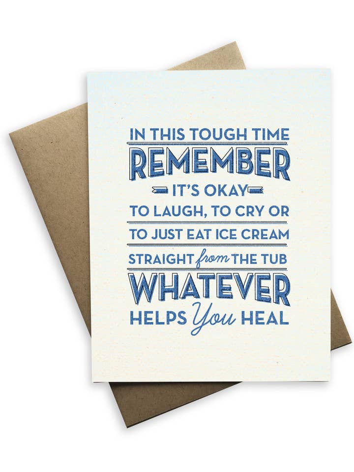 Sympathy Card - In this Tough Time Sympathy Card for wholesale by Tiramisu Paperie