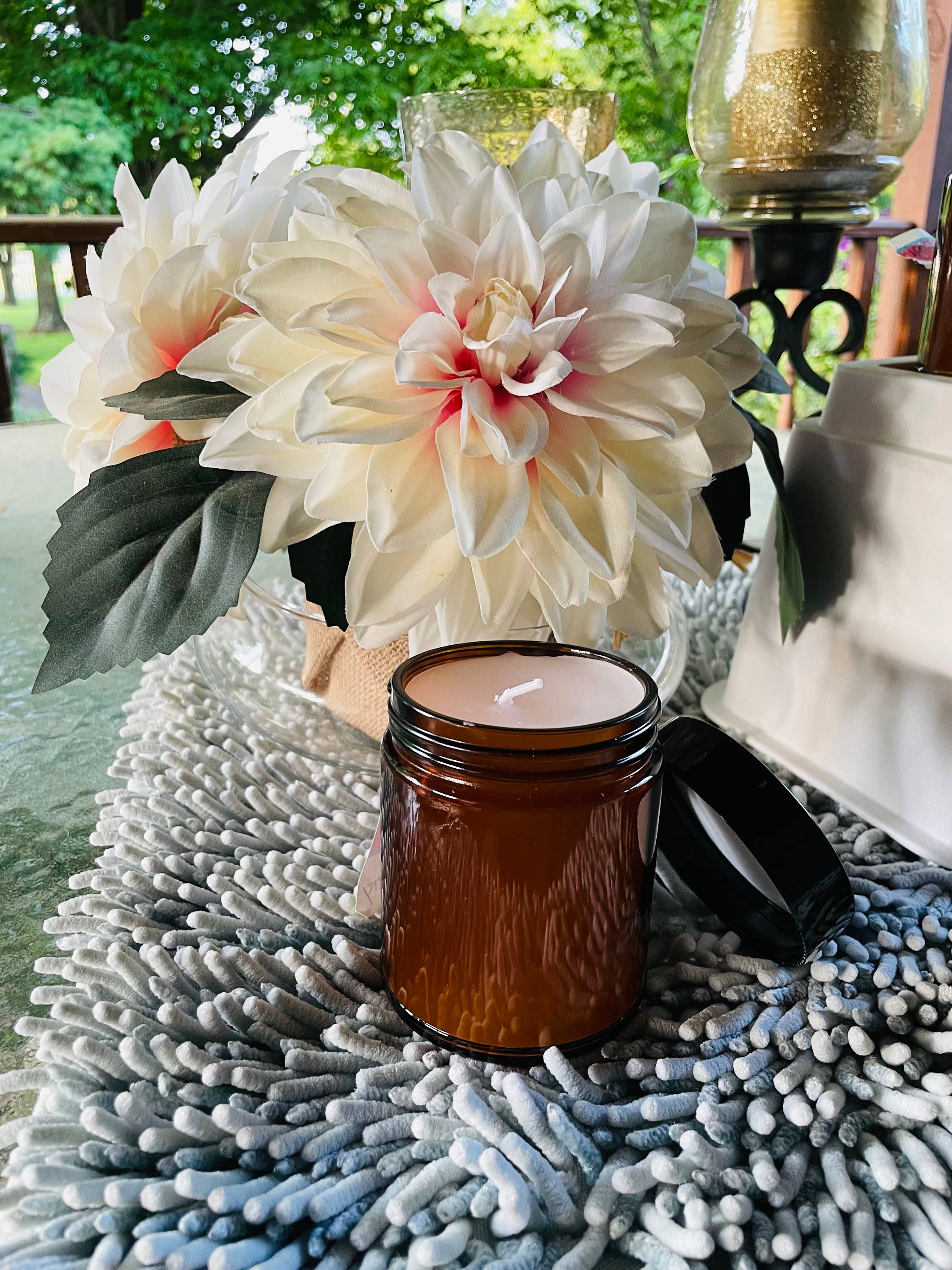 LuvinbyJessica.etsy.com - Wholesale Jar/Filled Candle - Personalized Candles Scented Candle Amber Glass Jars5