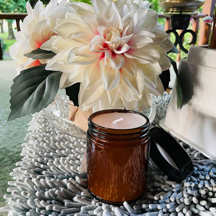 LuvinbyJessica.etsy.com - Wholesale Jar/Filled Candle - Personalized Candles Scented Candle Amber Glass Jars5