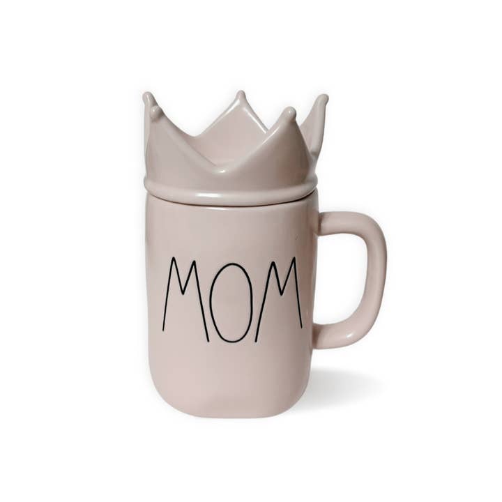 Nevsher Lior - Wholesale Coffee Mug - Cute Mom Mugs with Crown | Rae Dunn Crown Ceramic Mom Mugs | Boss Mom Mug Queen Mom Mug
