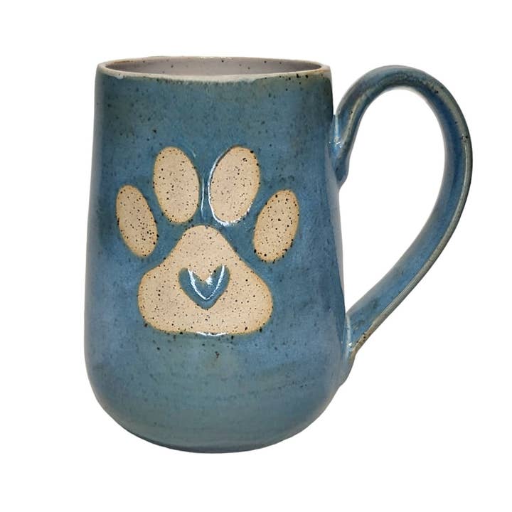 Stoney Ridge Pottery - Vente Tasse à café - Tasse avec empreinte de patte en forme de cœur1