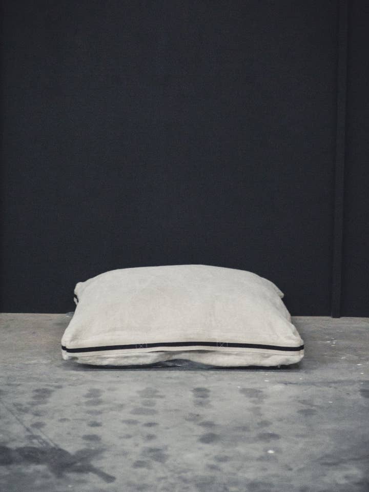 James Floor cushion Flax 70x70x7cm for wholesale by Libeco Home