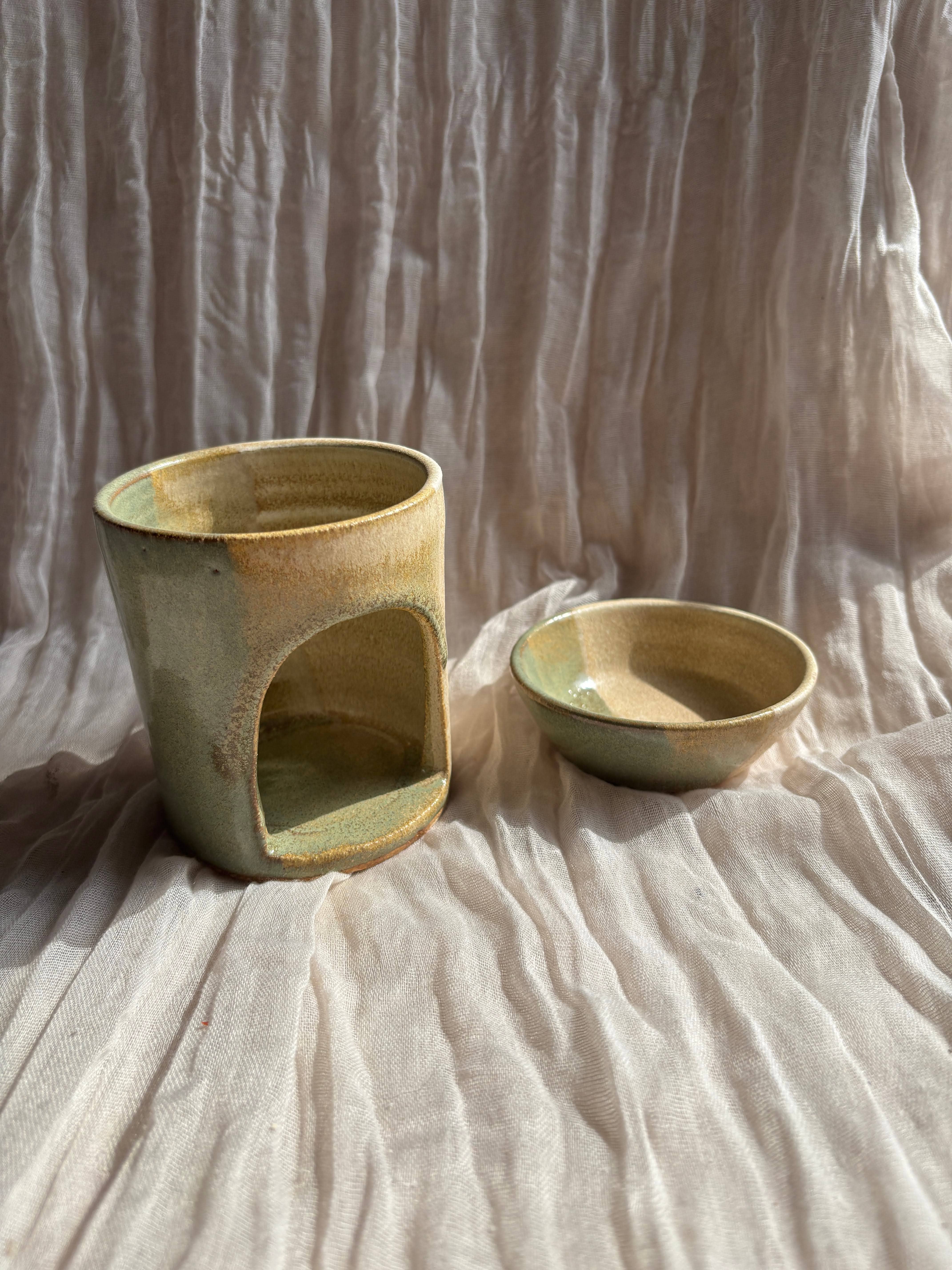 Charlotte Manser Ceramics - Wholesale Wax Warmer - Bamboo Wax Burner3