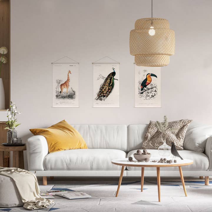 Wanderschoon – Engroshandel Plakat – Vægklud sæt Animalske illustrationer — Tekstil plakater1