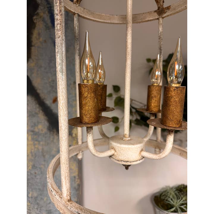 Vagabond Vintage - Wholesale Paper Lantern/Lamp - Rust Iron Dining Table Lamp