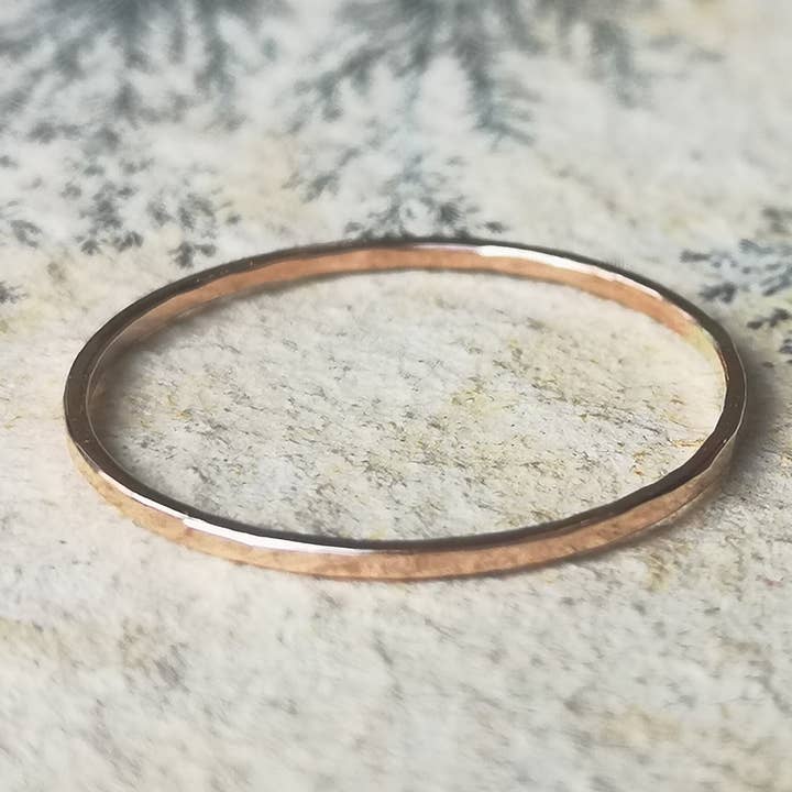 Delicate 1mm Filled Rose Gold Ring for wholesale by Gaia's Candy