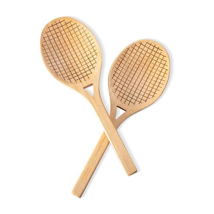 Fox Run Brands - Wholesale Serving Utensil - Fox Run Beechwood Tennis Racket Salad Servers, Set of 2