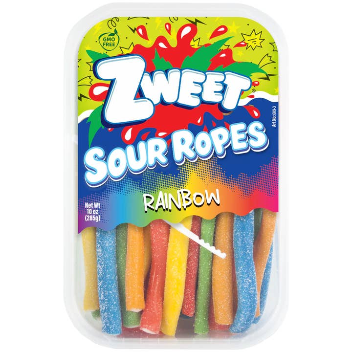 Gotta Get It Gifts - Wholesale Gummy - ZWEET GUMMIES RAINBOW SOUR ROPES