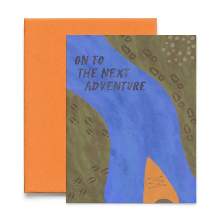 On to the Next Adventure Congratulations Card for wholesale by Lucky Dog Design Co.