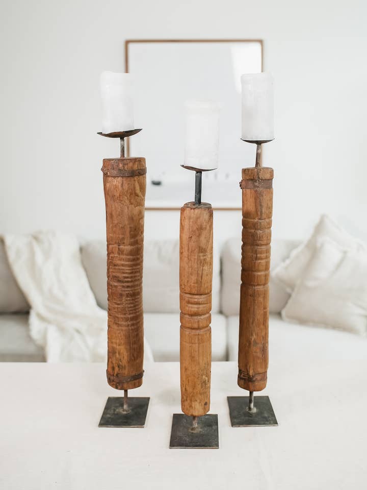 Tall Vintage Candle Holders for wholesale by Fairmile Co.