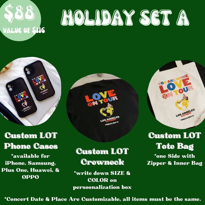 Set de vacances personnalisé Love On Tour Residency Crewneck pour la vente par To Be So Styles