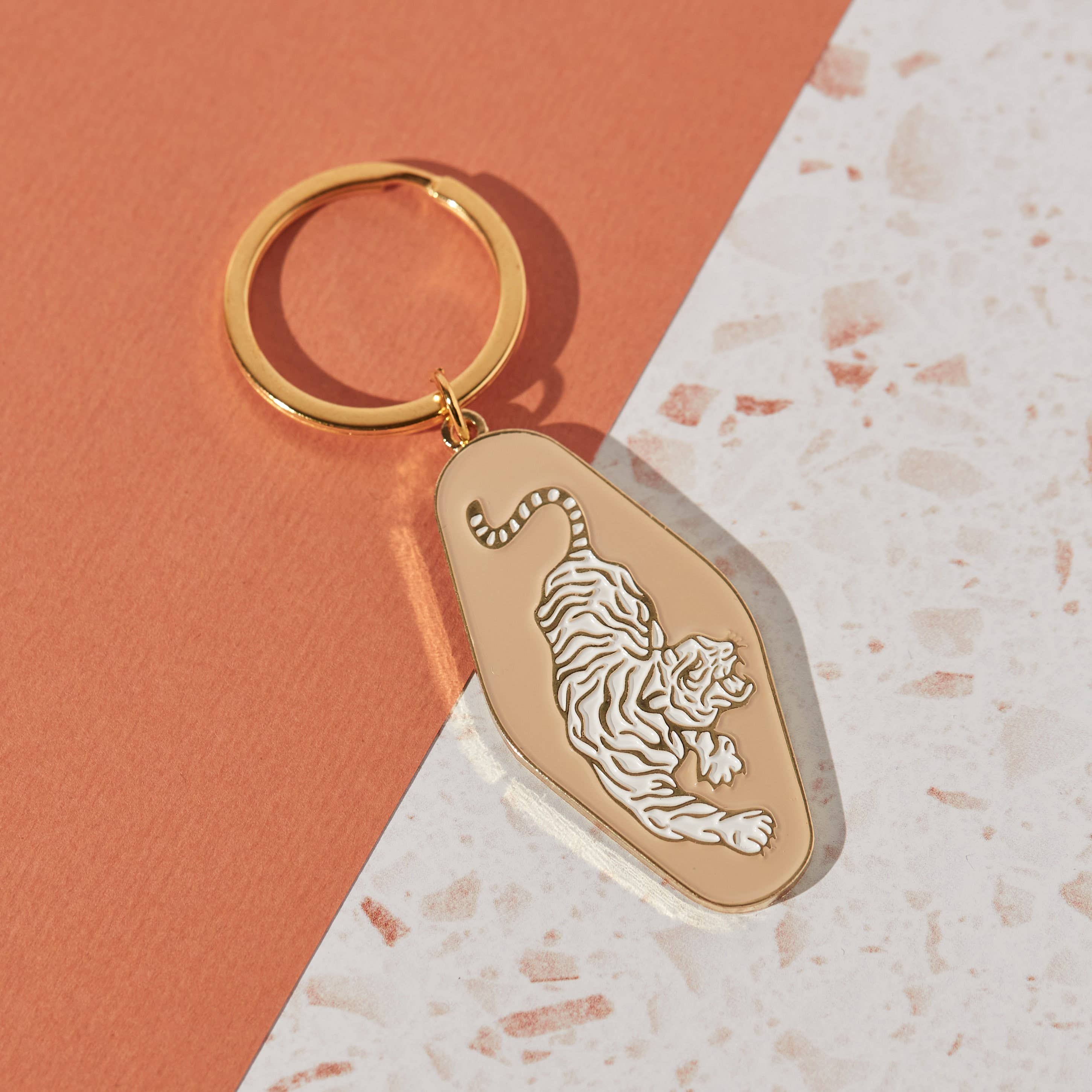 cai & jo - Wholesale Keychain - Women's - Tiger Enamel Keychain