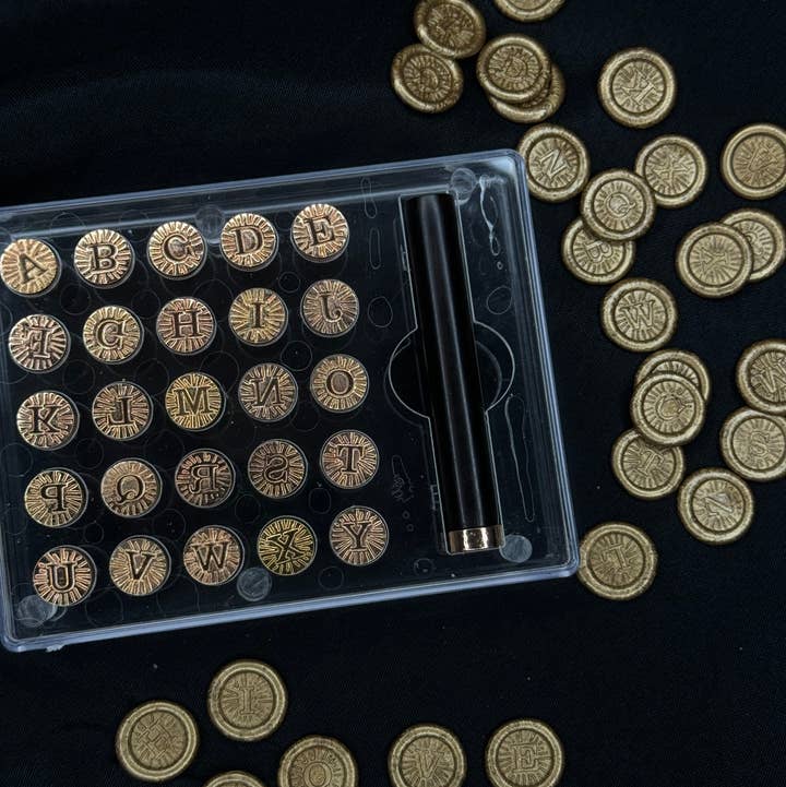 Simple Creation Studio - Wholesale Rubber/Decorative Stamp - Mini Alphabet Wax Stamp Set0