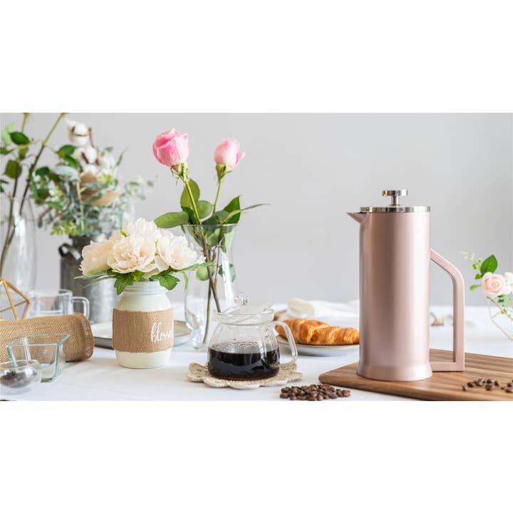 Lafeeca - Wholesale French Press - French Press Coffee Maker Double Wall Stainless Steel 1L1