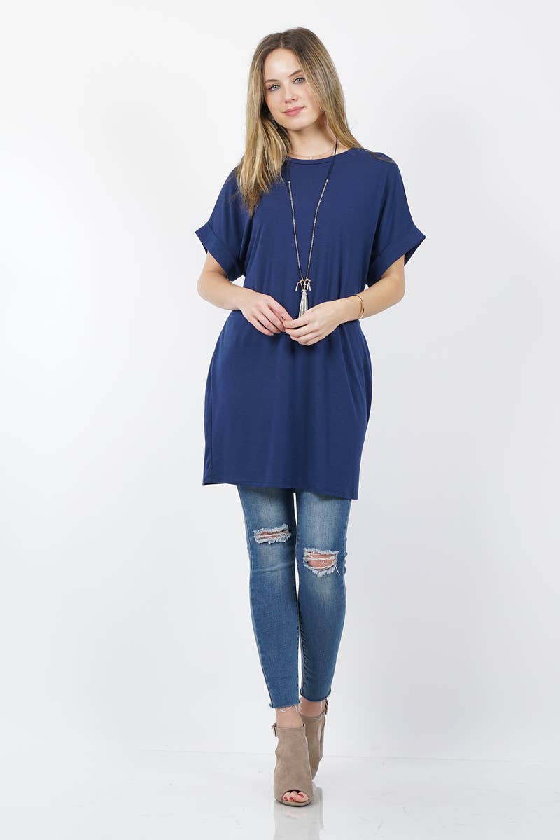 42POPS - Wholesale Tuniek - Dames - ...SI-10302 Omkeerbare Tuniek met Tailleband10