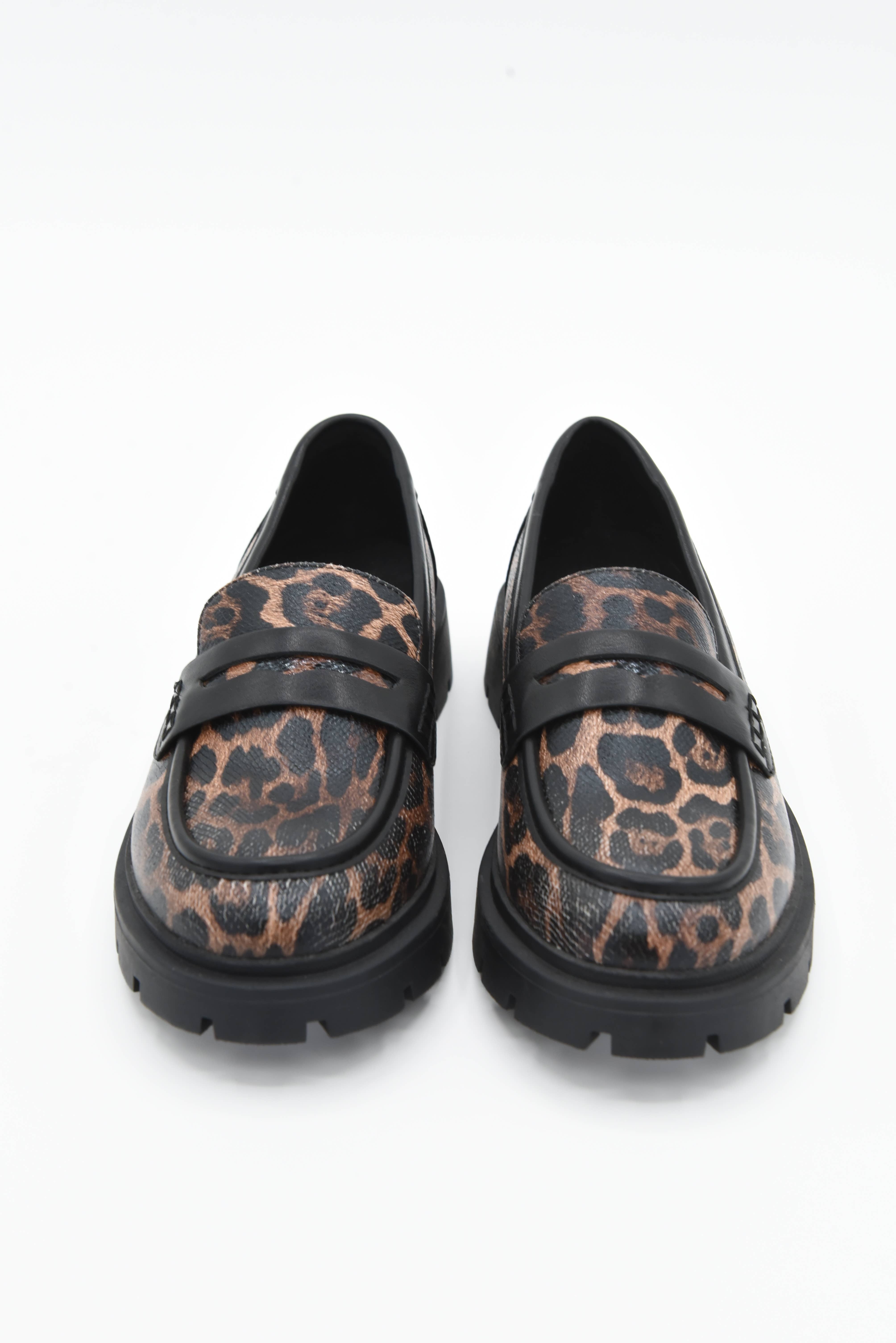 Azarey - Wholesale Loafers - Women's - Chunky snake animal-print loafer 459K050 14