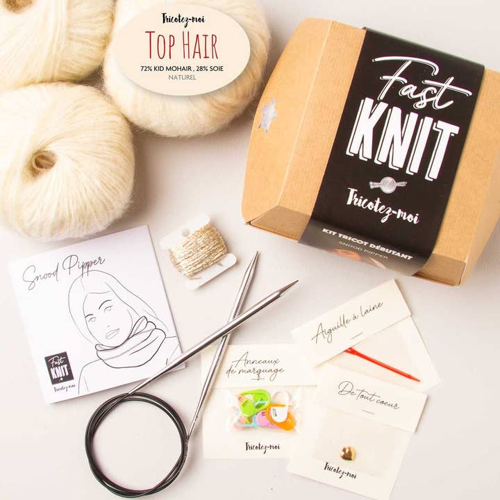 Fast Knit Snood Pipper Natural Platinum für den Großhandel von Tricotez-moi