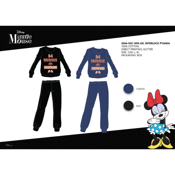 Evidence – wholesale Pyjamasset - Dam – Disney-minnie-jacka för kvinnor Interlock
