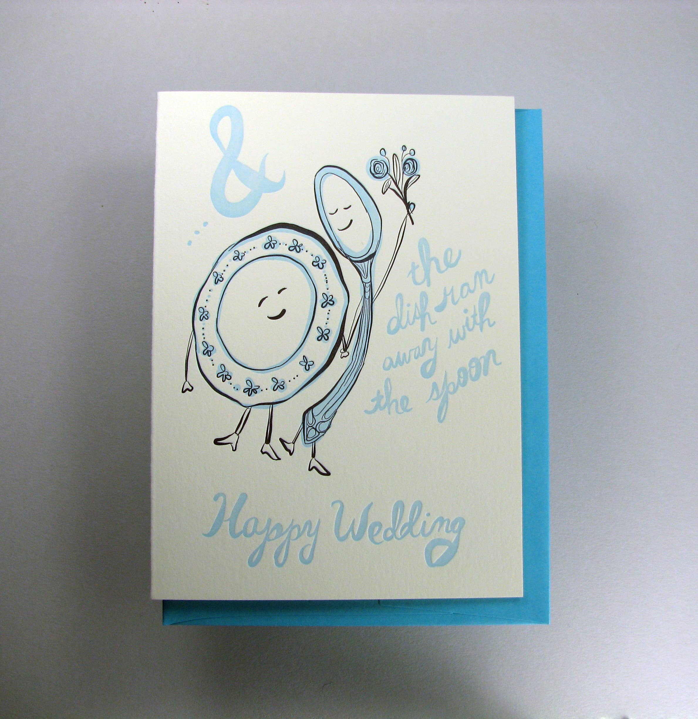 Wolf & Wren Press - Wholesale Wedding Card - Dish and Spoon Wedding