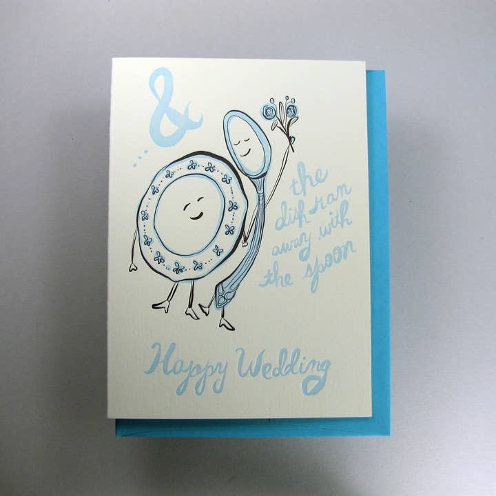 Wolf & Wren Press - Wholesale Wedding Card - Dish and Spoon Wedding