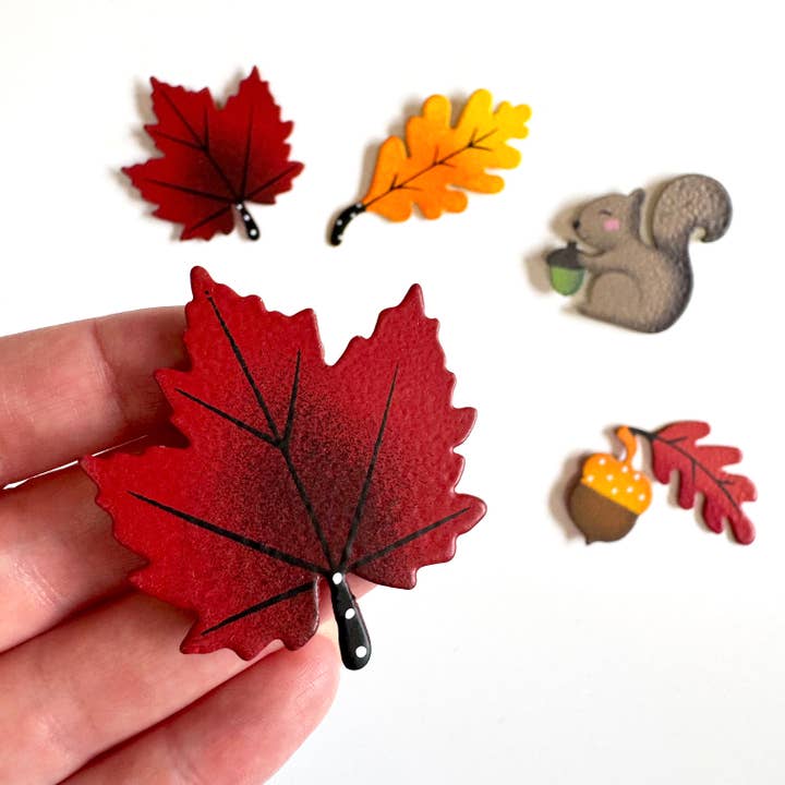 Maple Leaf Magnet, Red, Open Stock, Fall Decor for wholesale by Roeda Studio