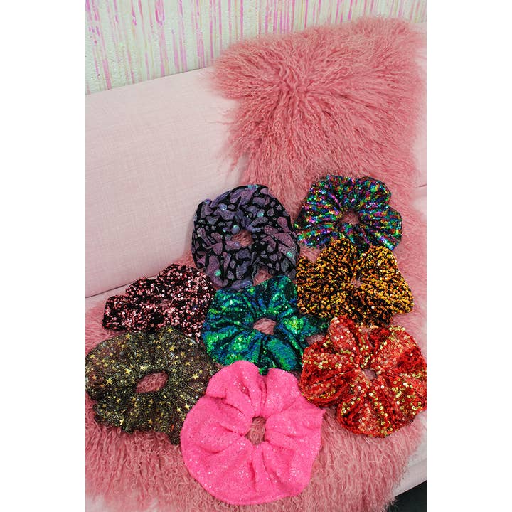 Isolated Heroes - Vendita all'ingrosso Scrunchie - Donna - Elastico a sirena con paillettes Zero Waste di grandi dimensioni