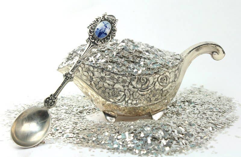 Silver German Glass Glitter - Real Super Shard Glitter for wholesale on Faire2