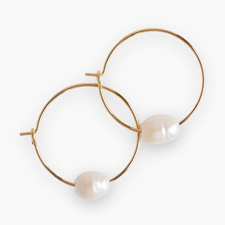 Orecchini a cerchio-Perla 💍 Scelta da sposa 💍 per la vendita all'ingrosso da parte di Lenny & Eva