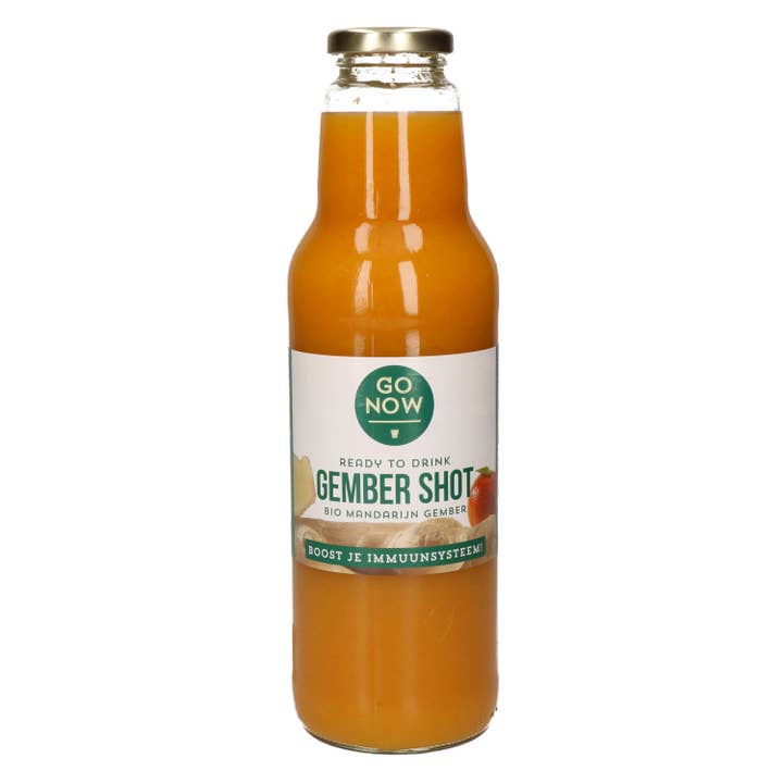 Go Now - Venta al por mayor Zumos/tónicos saludables - Mandarina-Jengibre 750ml | Chupito de Jengibre | Jugo de Jengibre | Jengibre