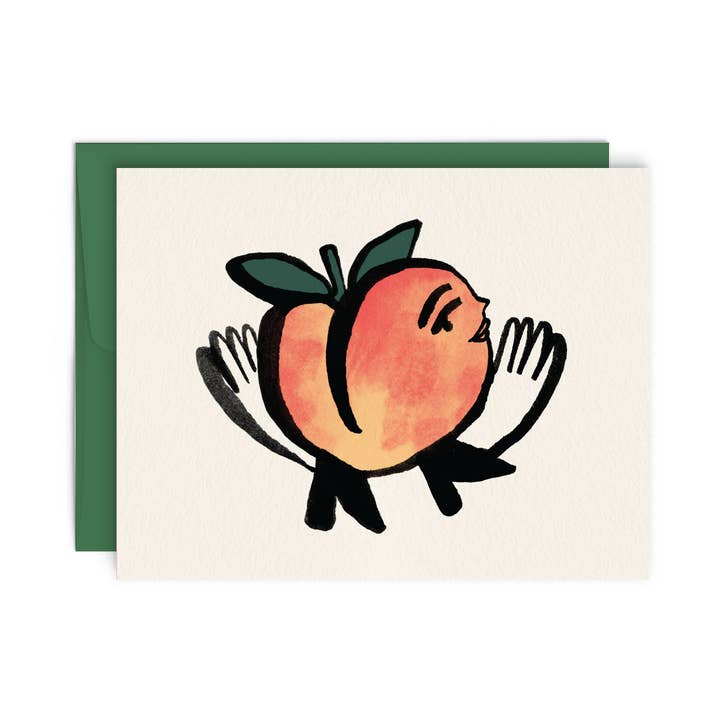 FUZZY PEACH — Greeting Card for wholesale by Paperole