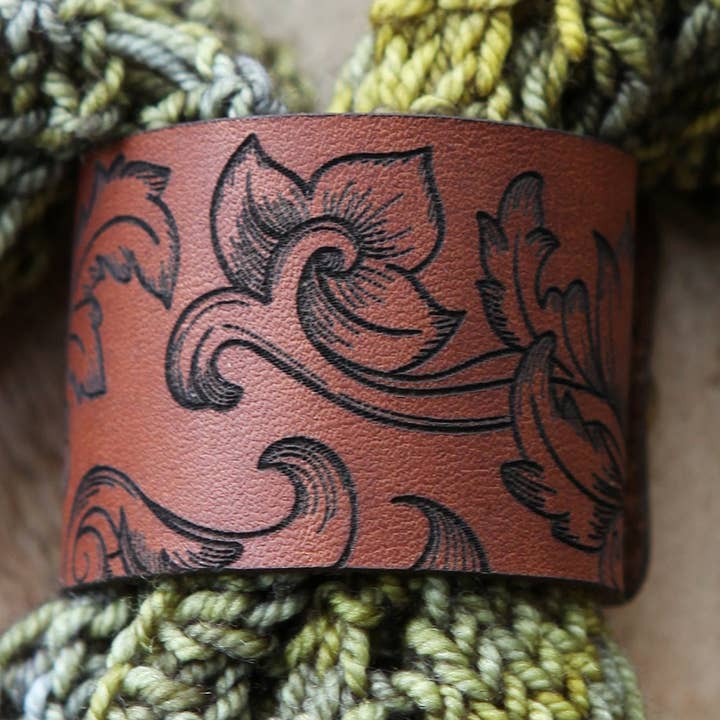 Leather Shawl Cuff with Bronze Stud for Scarves & Shawls for wholesale by Sunrise Grove