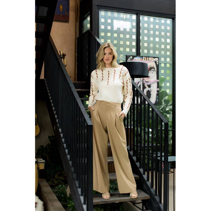 CREAM Long Sleeve Knit Sweater for wholesale on Faire3