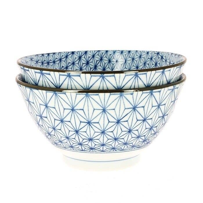 Conjunto de 2 Tigelas para Ramen com Design Sashiko, Diâmetro 19,7 x Altura 10 cm por atacado de Maison jiki