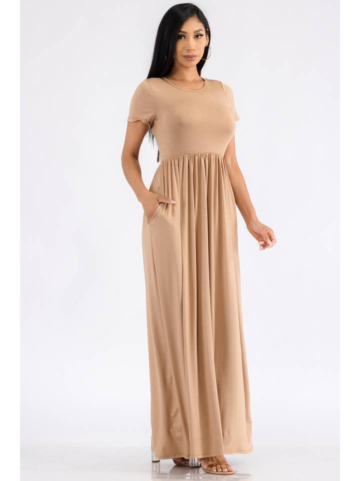 H&H Fashion Inc. - Wholesale Dress - Women's - HH464X-SL - Short Sleeve Maxi Dress