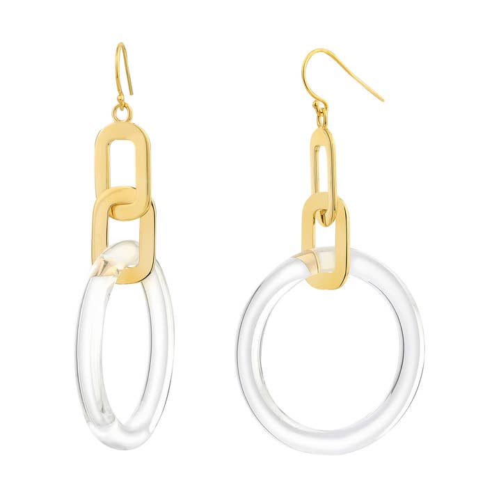 2.75" Link Drop Earrings for wholesale by Gold & Honey