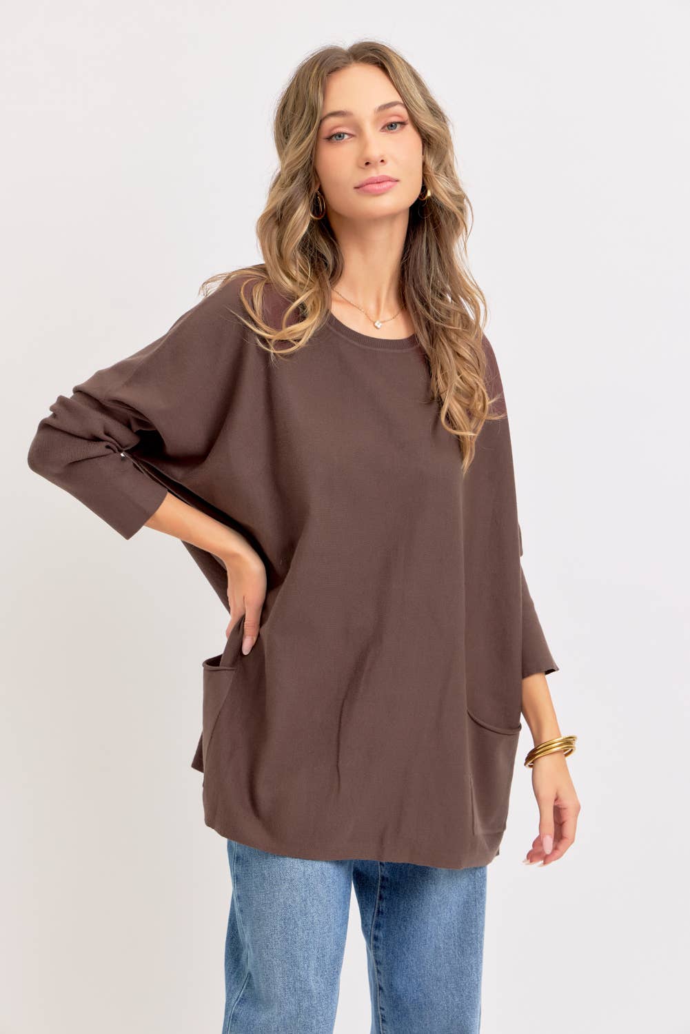 Sweet Lovely by Jen – wholesale Tunikatröja - Dam – OVERSIZE/LÖS PASSFORM TRÖJA MED RUND HALS90