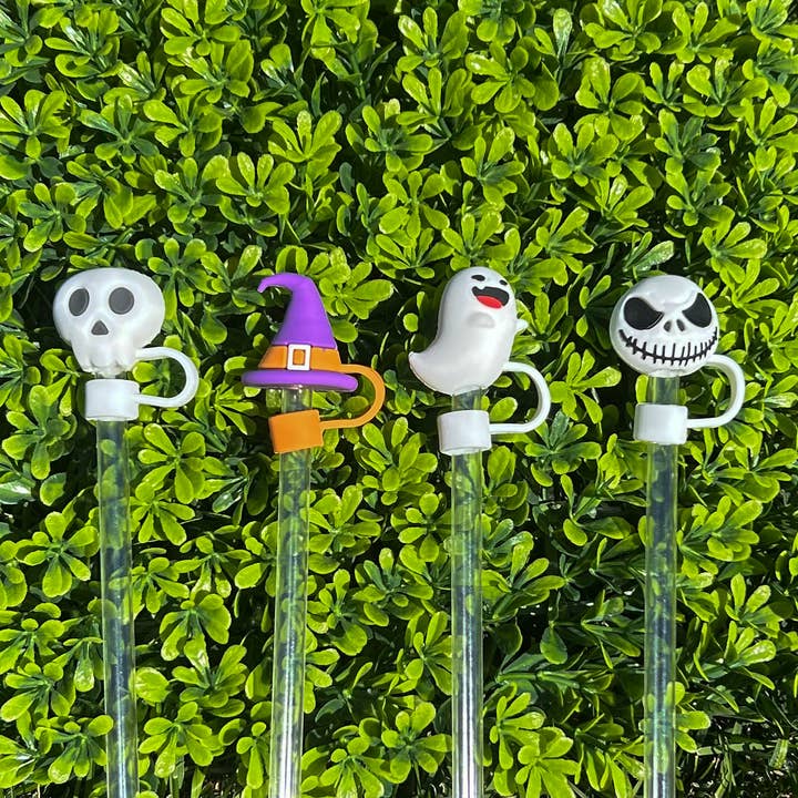JILLIAN INK LLC - Wholesale Drinking Straw - Halloween Straw Toppers Set of 4