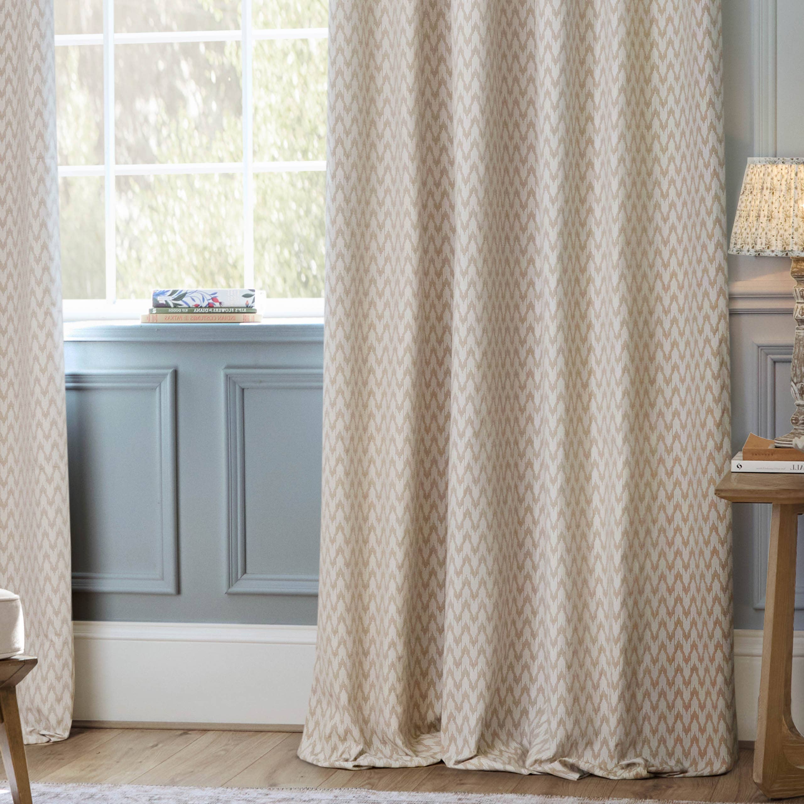 Hutton Jacquard Pencil Pleat Curtains Linen for wholesale on Faire3