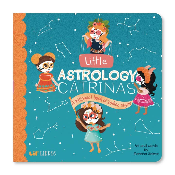 Little Astrology Catrinas (Bilingual: English and Spanish) for wholesale by Lil' Libros ~ Bilingual Children's Books & Games