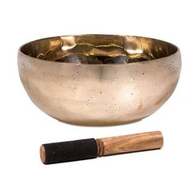 Tibetan Shanti Bowl With Wooden Batente for wholesale by Casa Lotus