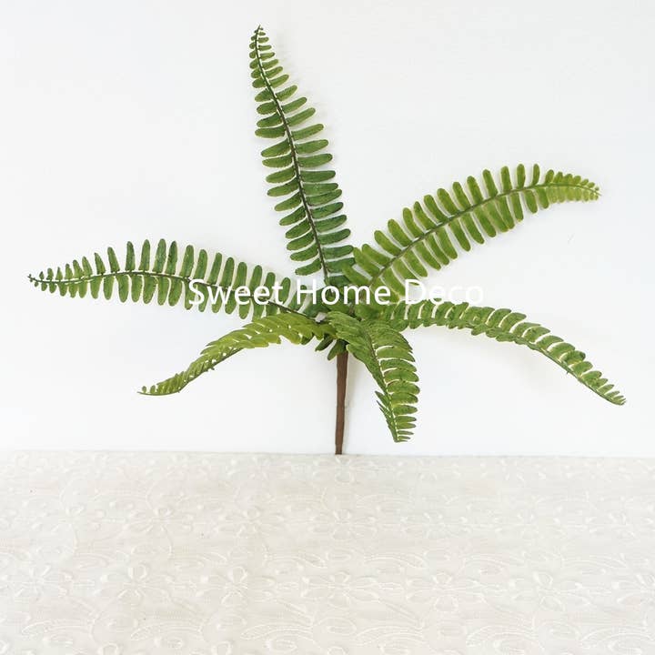 Sweet Home Deco - Wholesale Artificial Plant - 12'' UV Protected Lace Fern Artificial Bush Indoor/Outdoor