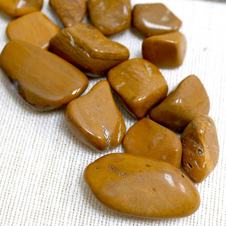 Pietre irregolari naturali, diaspro giallo, 200 g. per la vendita all'ingrosso da parte di Ethike.eu