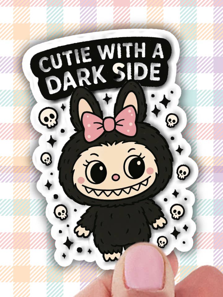 cutie with a dark side monster vinyl sticker for wholesale by Lalatina Shop