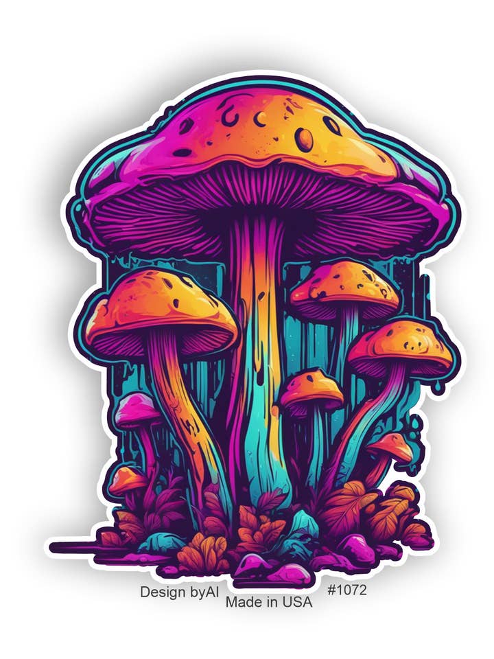 Adesivo Neon Forest Fungi per la vendita all'ingrosso da parte di Big monkey