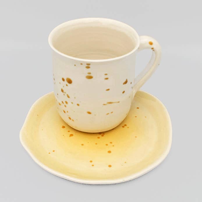 MARTINAS HOME - Wholesale Dinner Plate - BREAD PLATE - COFFEE GOLD1